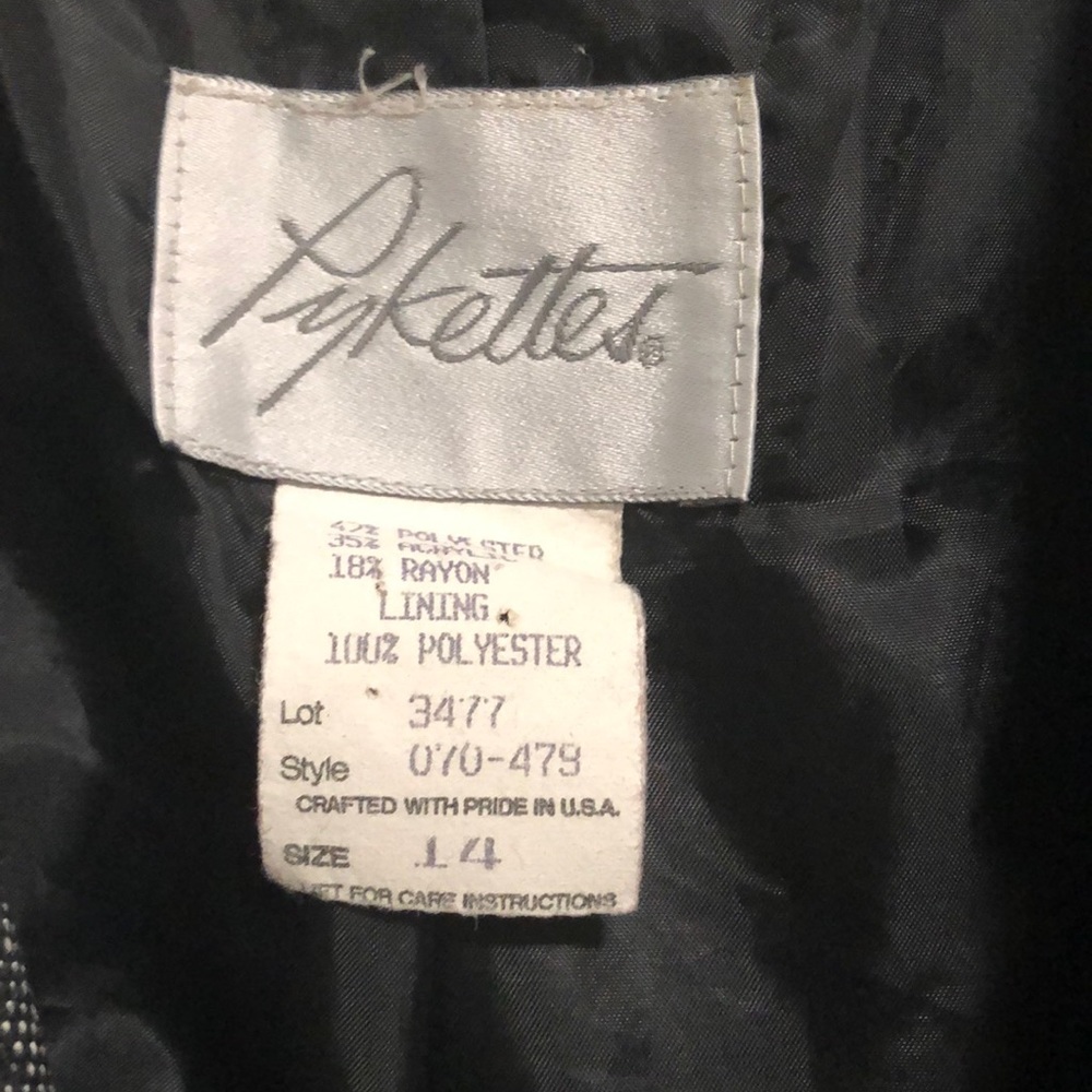 Pykettes Blazer Jacket SZ 14 Tweed  Black White - Picture 4 of 6